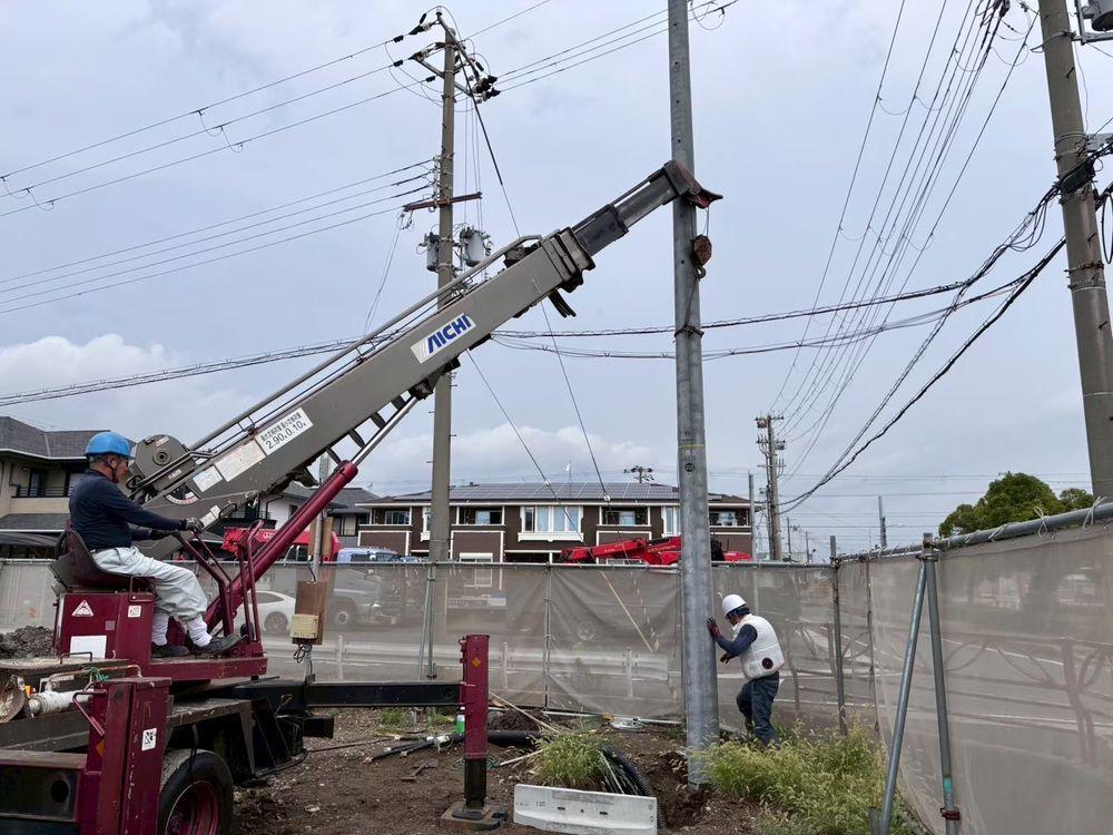 電柱建柱・電気土木工事