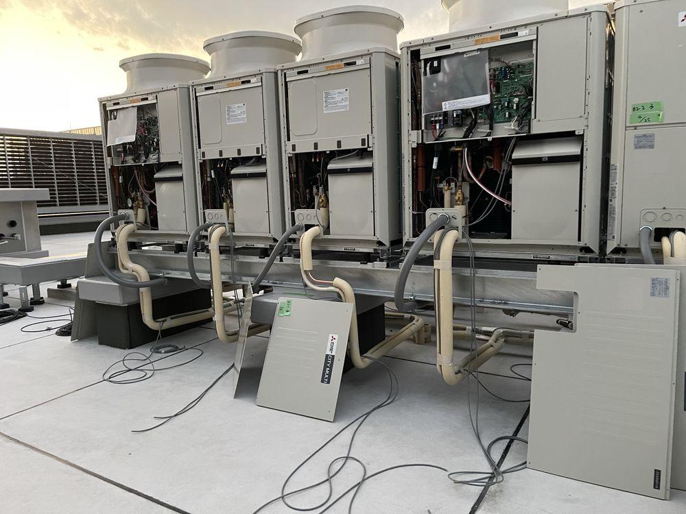 屋上空調機の設置工事