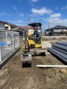 小型重機による電気土木工事